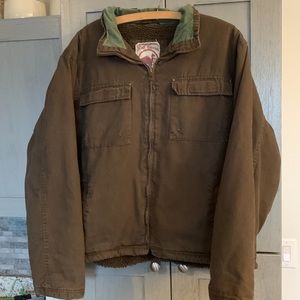 Men’s  Brown Red Camel Jacket XL Preowned nice